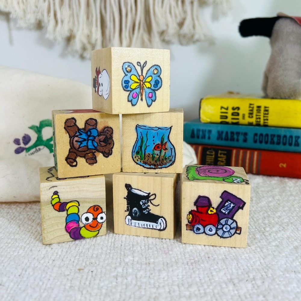 Toddler Story Blocks Hand Painted Game to Boost Creativity  (3280)